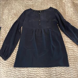 Silk Club Monaco navy blue blouse